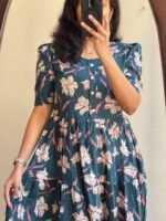 Women’s Floral Printed Rayon Frock Style Kurti – Casual Wear - Image 4