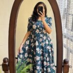 Women’s Floral Printed Rayon Frock Style Kurti – Casual Wear