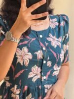 Women’s Floral Printed Rayon Frock Style Kurti – Casual Wear - Image 2