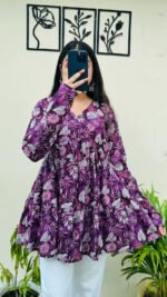 Product Name: Women’s Floral Printed Rayon Top - Image 4