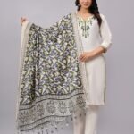 Women Cotton Flex Embroidered Suit Set with Dupatta