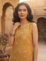 Women’s Floral Printed Cotton Straight Kurti – Half & Full Sleeves - Image 6