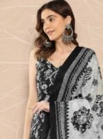 Women's off-white floral embroidered suit set with matching pants and dupatta ShopVa - Image 3