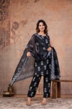 black and white 3 piece suit set for women - Image 5