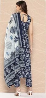 Navy Blue Floral Kurta Set for Women | ShopVa - Image 4