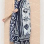 Navy Blue Floral Kurta Set for Women | ShopVa